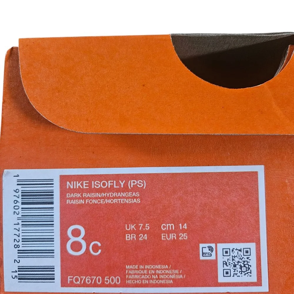 Nike IsoFly Toddler 8C Dark Raisin Pink Athletic Sneakers